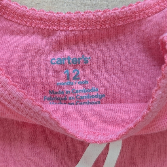 Cat & Jack + Carter's Strawberry Short Sleeves Leggings 4-Piece Lot - Size 12M - Picture 6 of 15